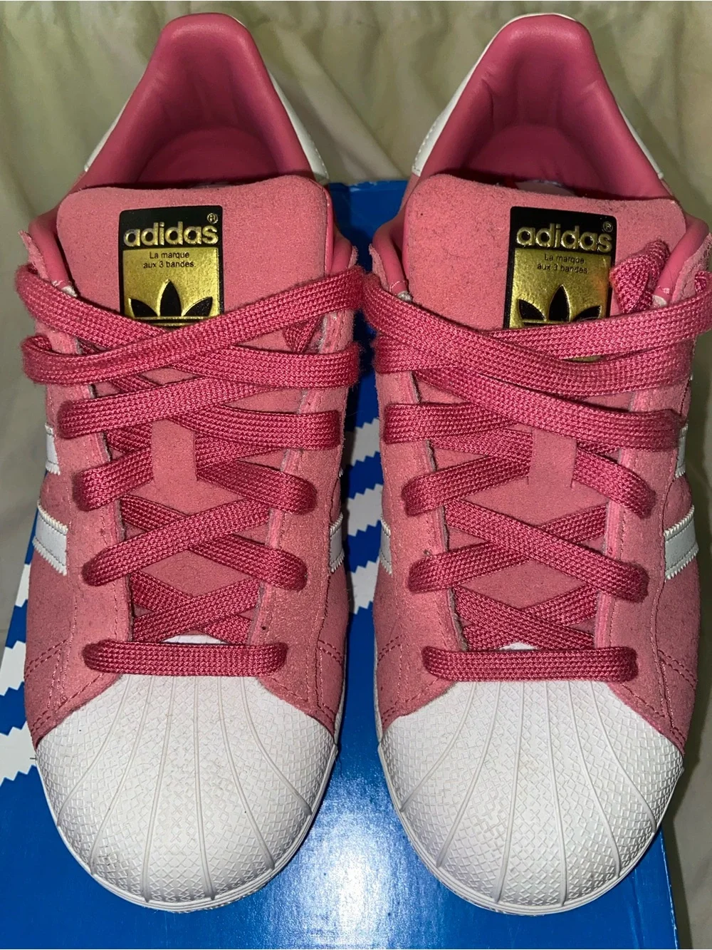 adidas Pink Athletic Sneakers with White Insole Detail